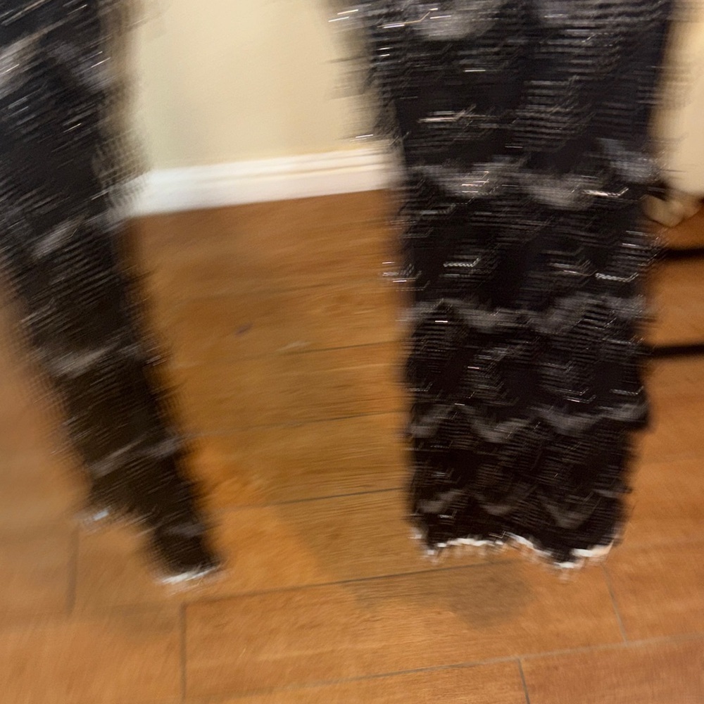 #19 Black and Silver Sequin Pants - Picture 3 of 4